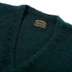 Jelado Knitwear<'Cobain' Mohair Cardigan Grass Green