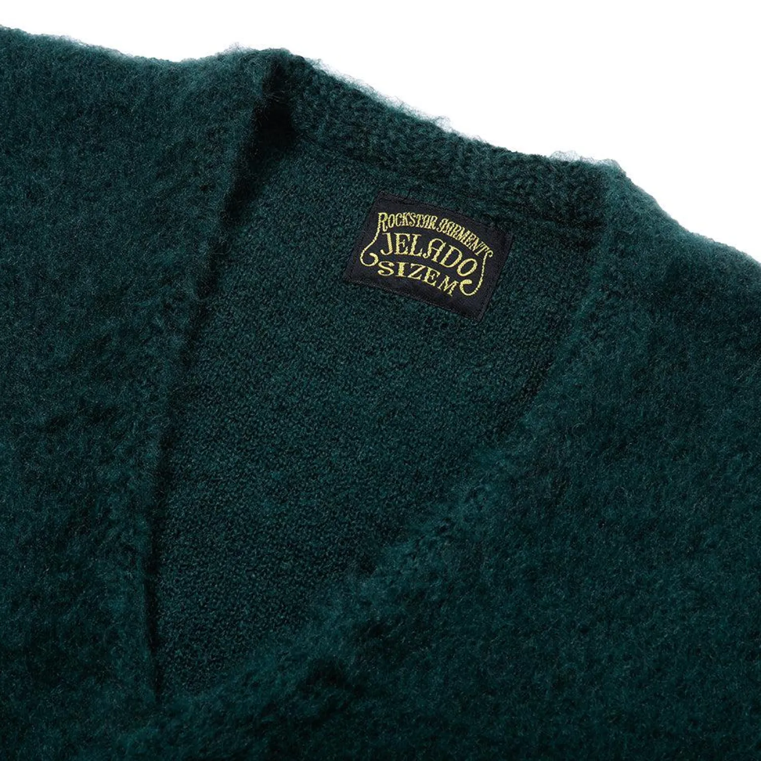 Jelado Knitwear<'Cobain' Mohair Cardigan Grass Green