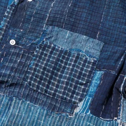 Kuon Shirts|Hawaiian Shirt<Boro Hawaiian Shirt Navy