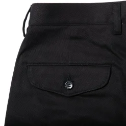Kuon Pants & Trousers<Brushed Drill Single Pleated Trousers Black