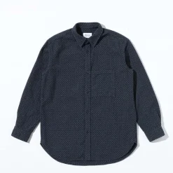 Kuon Shirts<Cross Sashiko Shirt Navy