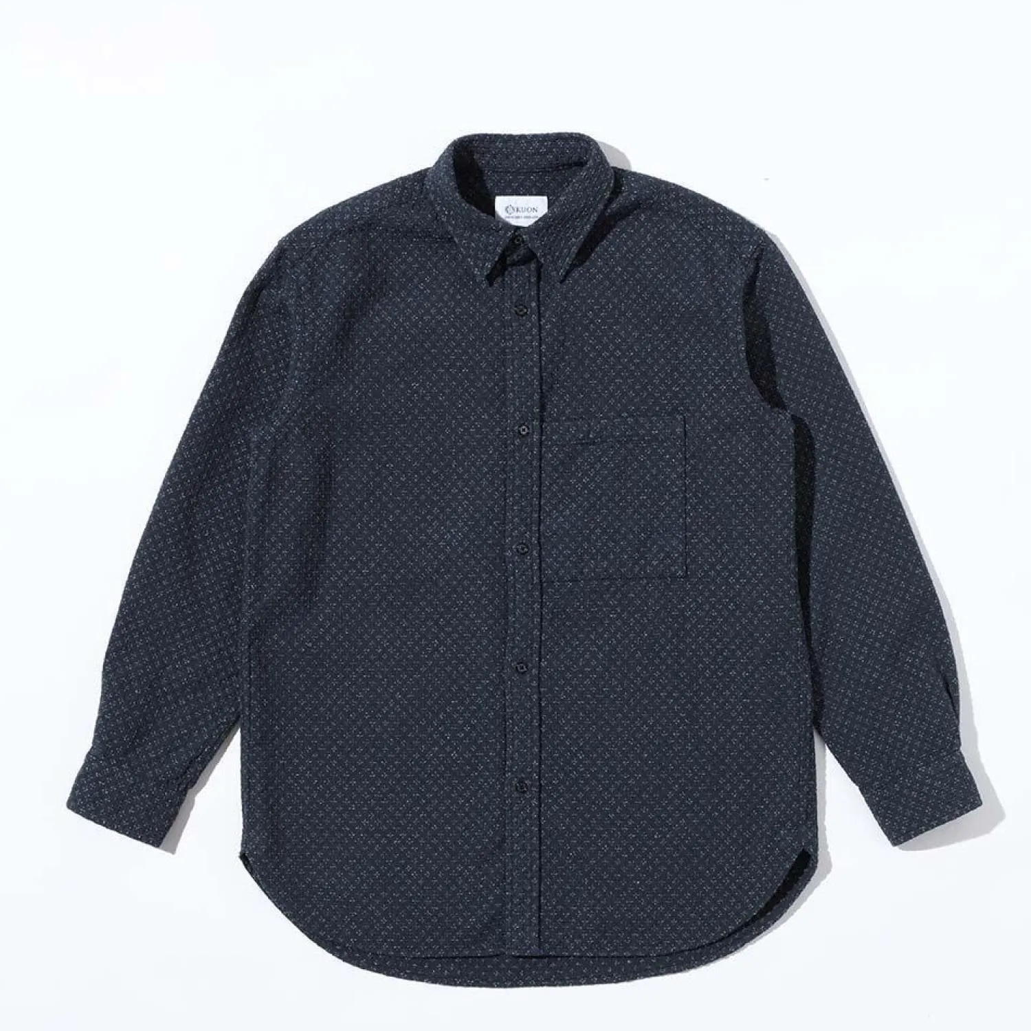 Kuon Shirts<Cross Sashiko Shirt Navy