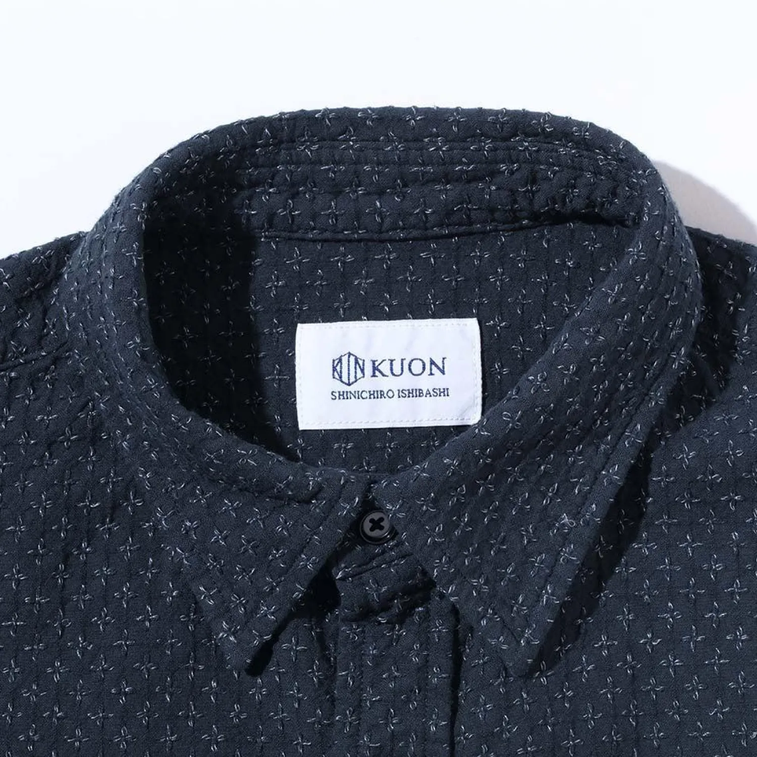 Kuon Shirts<Cross Sashiko Shirt Navy