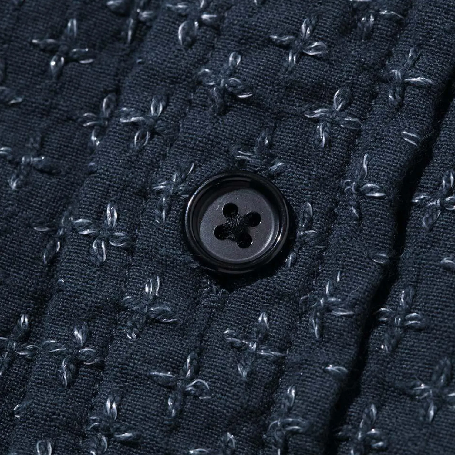 Kuon Shirts<Cross Sashiko Shirt Navy