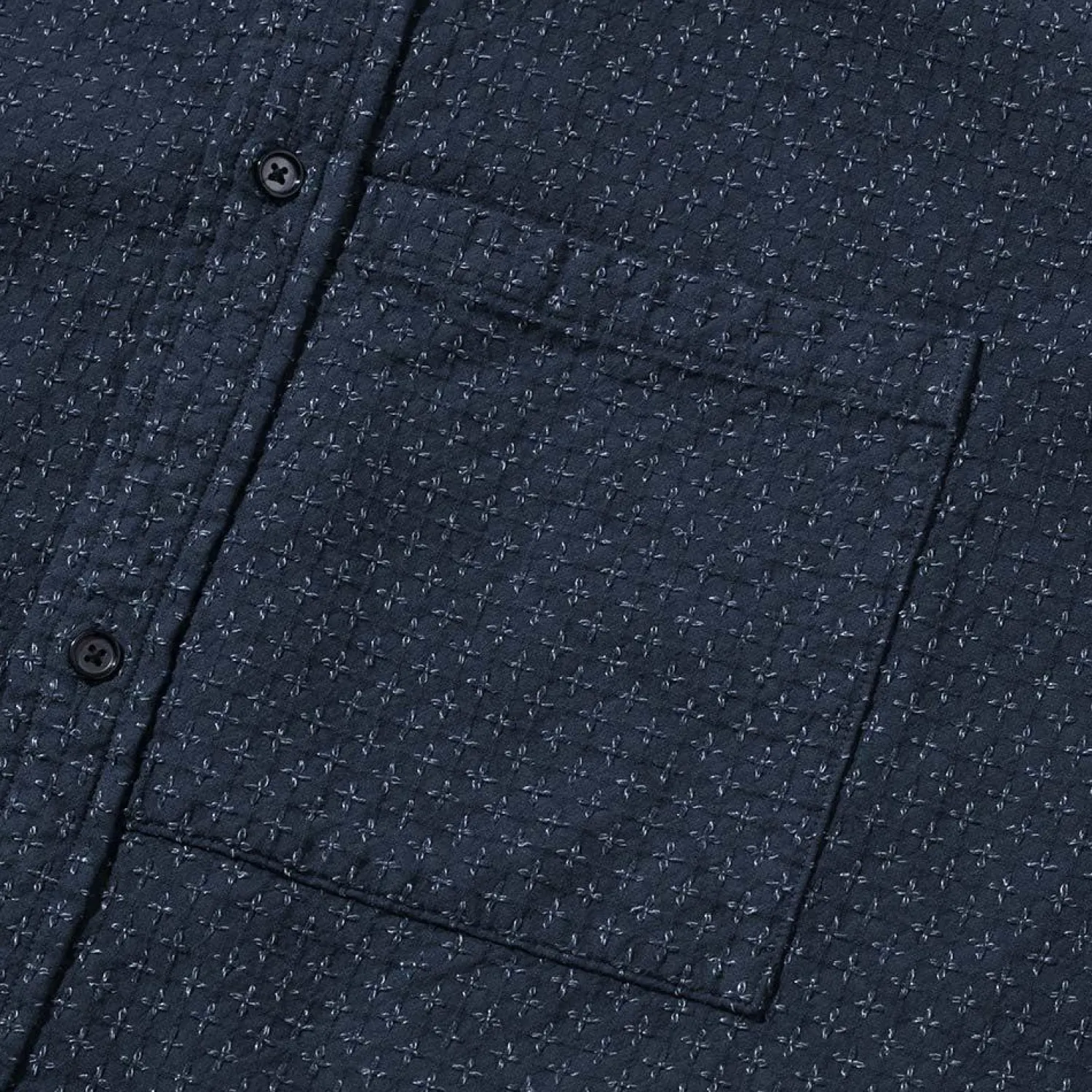 Kuon Shirts<Cross Sashiko Shirt Navy