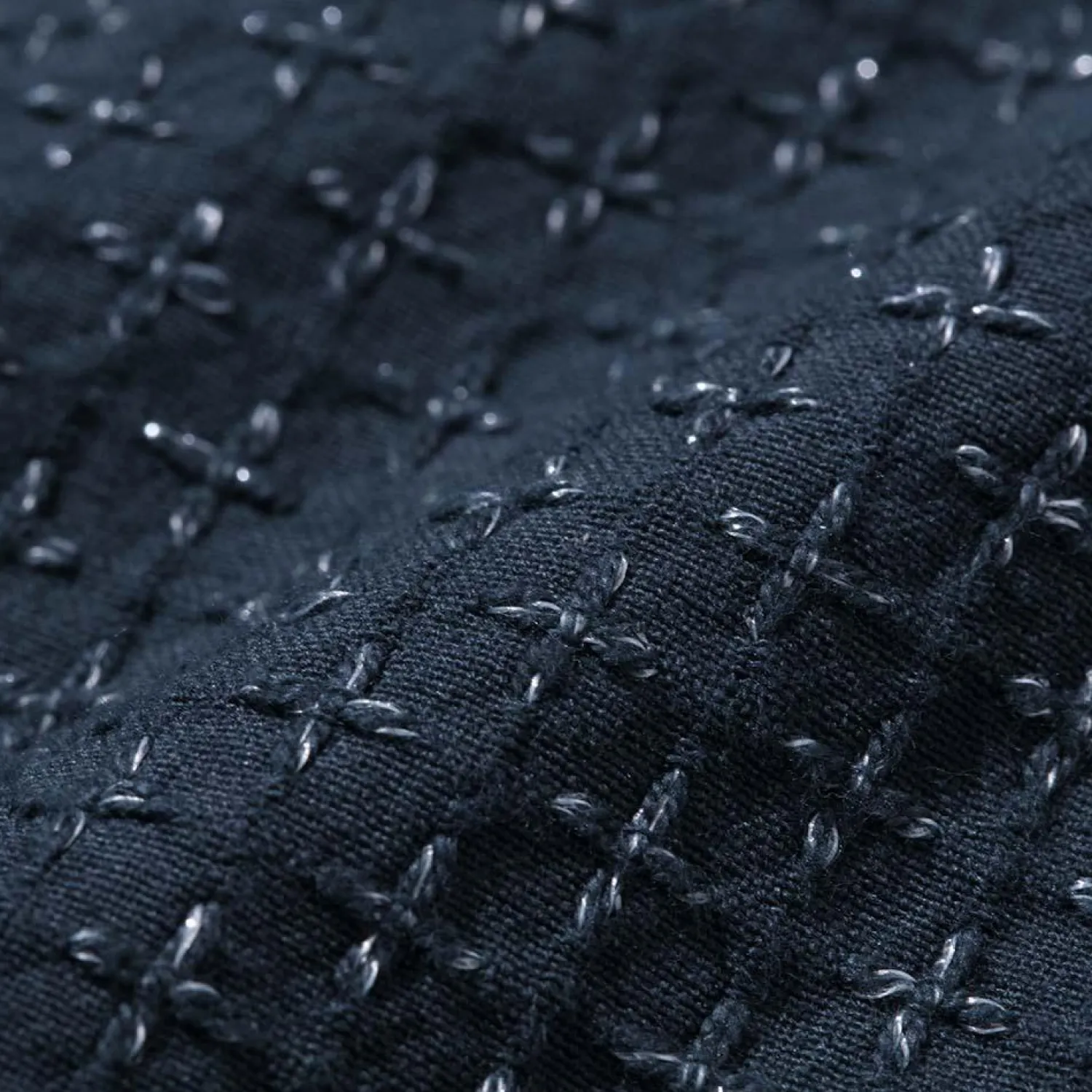 Kuon Shirts<Cross Sashiko Shirt Navy