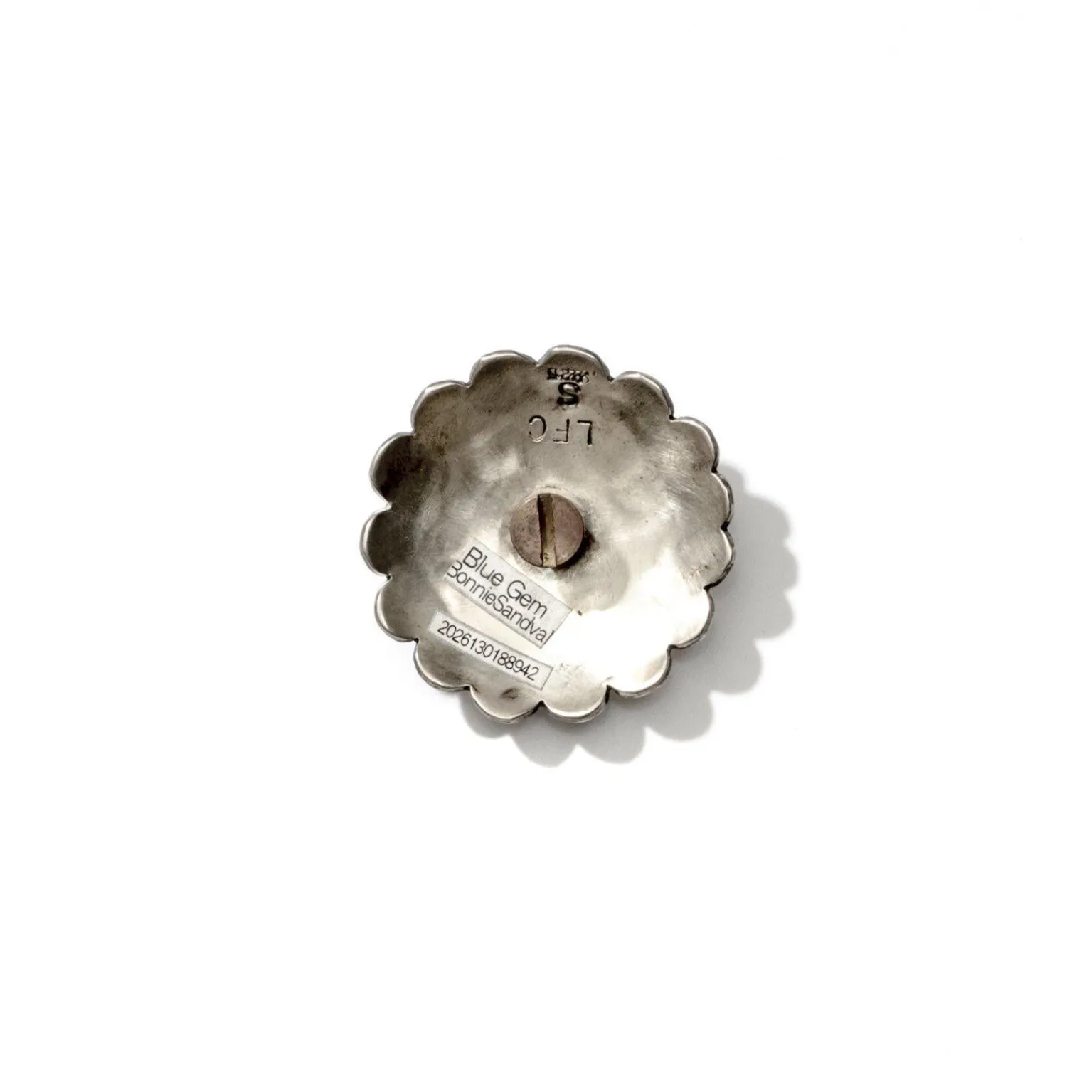 LFC - Lowry Family Collection Lowry Family Collection<LFC Bonny Sandoval Blue Gem Screw Back Brooch