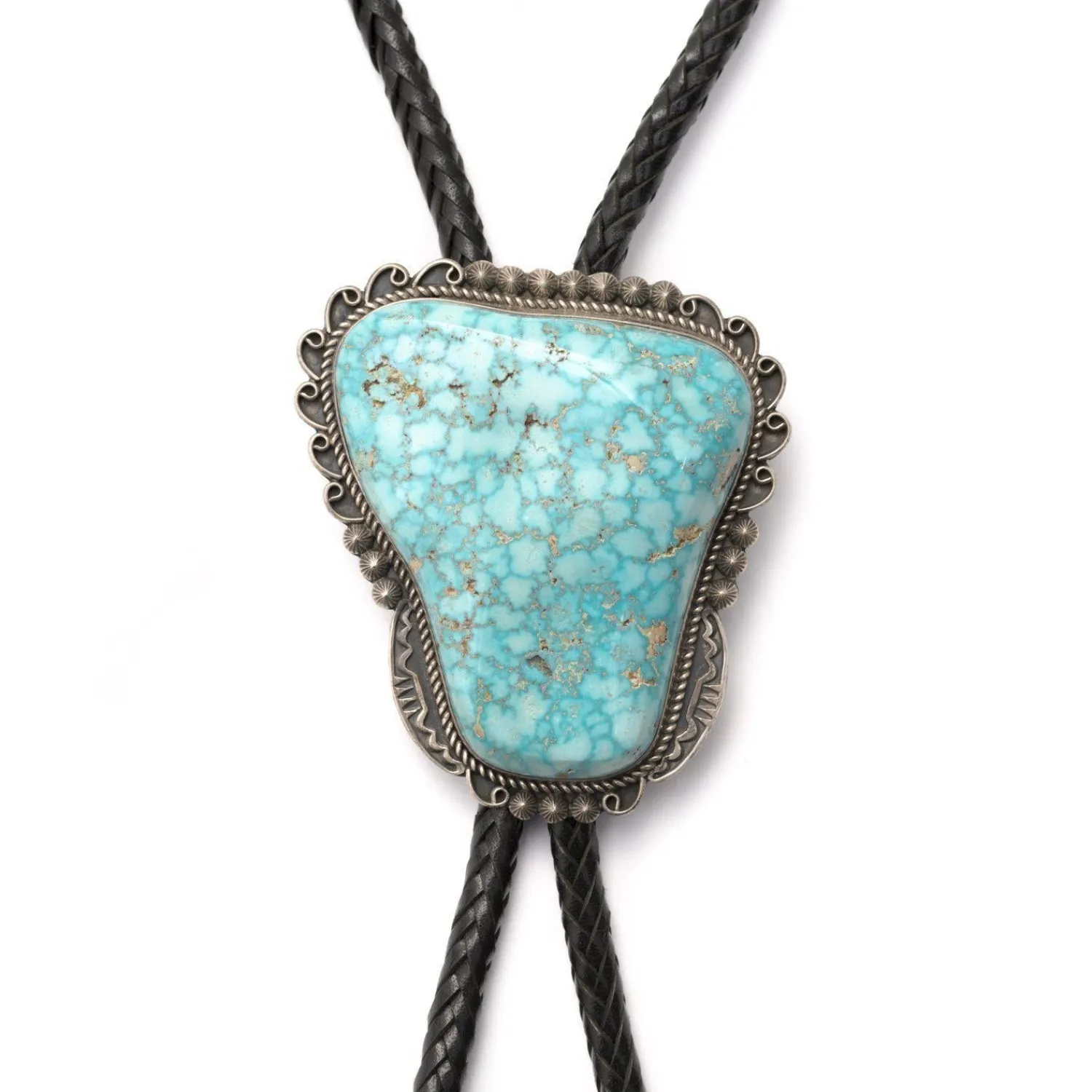 LFC - Lowry Family Collection Lowry Family Collection<LFC Emma Lincaln Turquoise Mt. Pendant & Leather Necklace