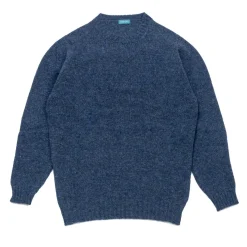 Malloch's Knitwear<Wreay Shetland Crew Neck Denim