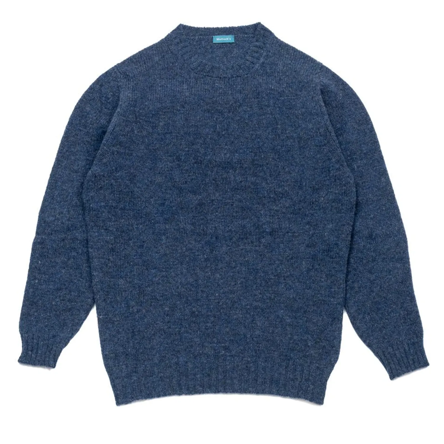Malloch's Knitwear<Wreay Shetland Crew Neck Denim