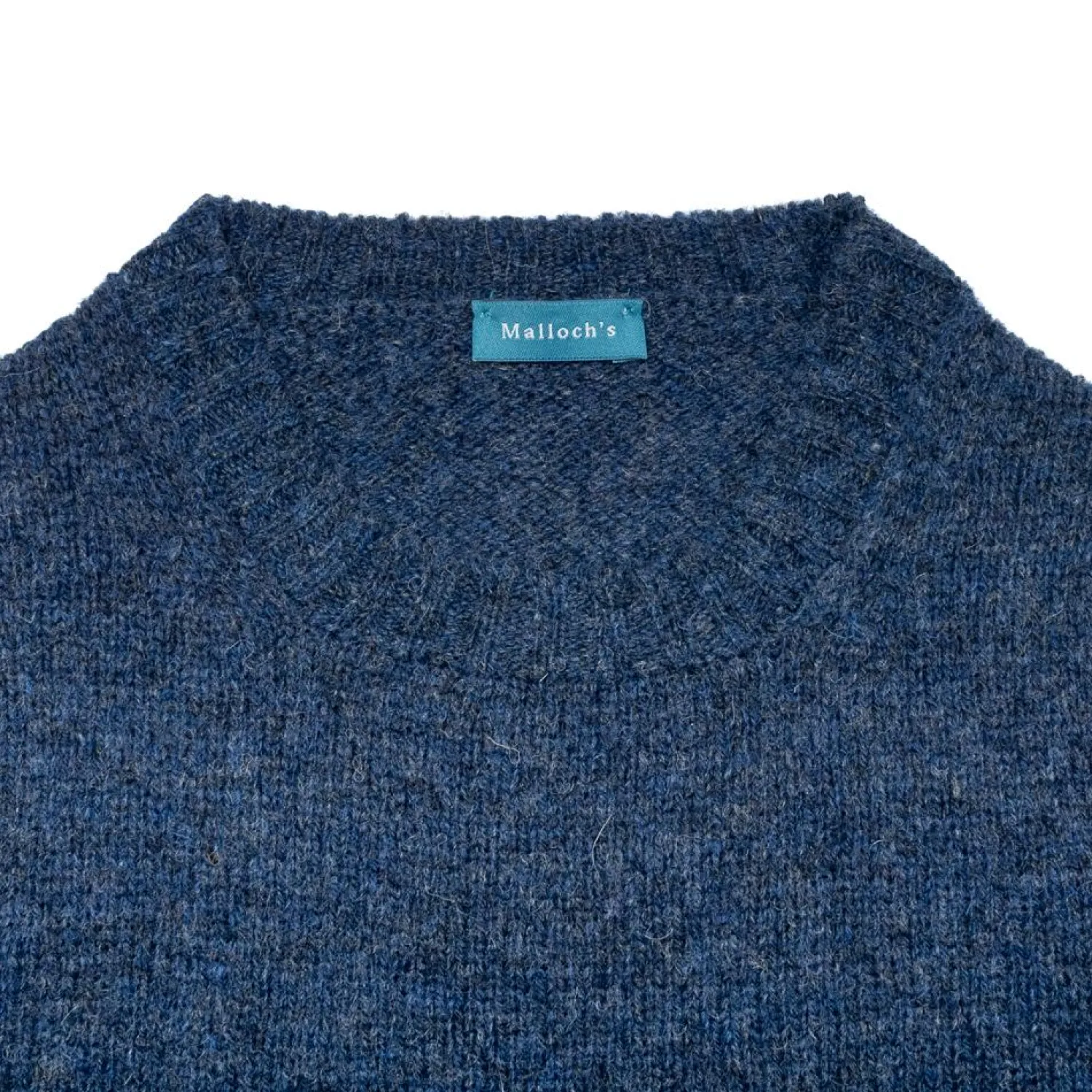 Malloch's Knitwear<Wreay Shetland Crew Neck Denim