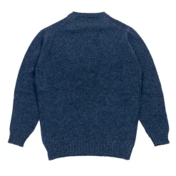 Malloch's Knitwear<Wreay Shetland Crew Neck Denim