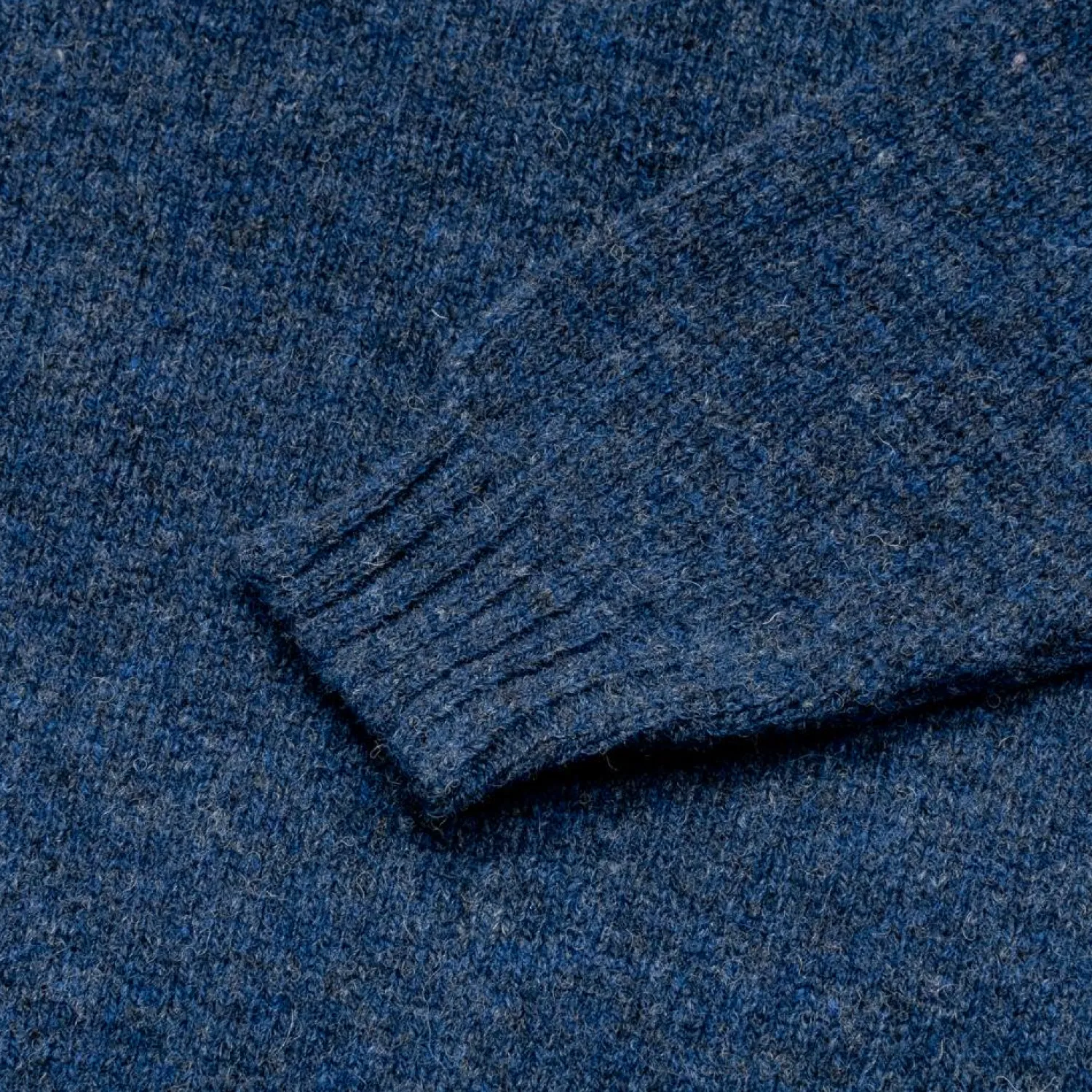 Malloch's Knitwear<Wreay Shetland Crew Neck Denim