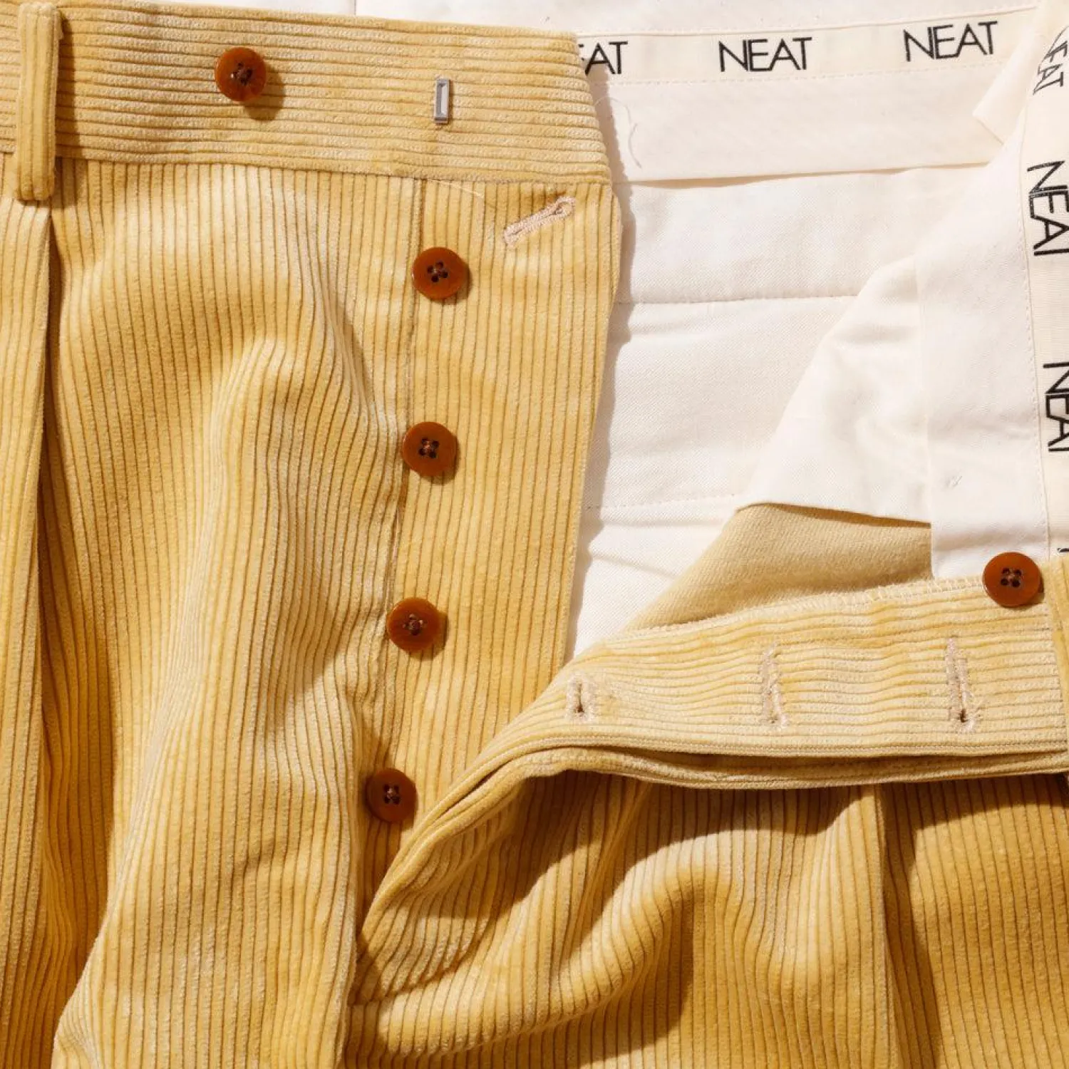 NEAT Pants & Trousers<8W Heavy Corduroy Wide Type 1 Mustard