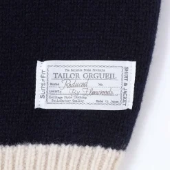 Orgueil Knitwear<Knitted Trainer Sweatshirt Navy x White