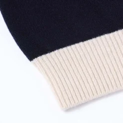Orgueil Knitwear<Knitted Trainer Sweatshirt Navy x White