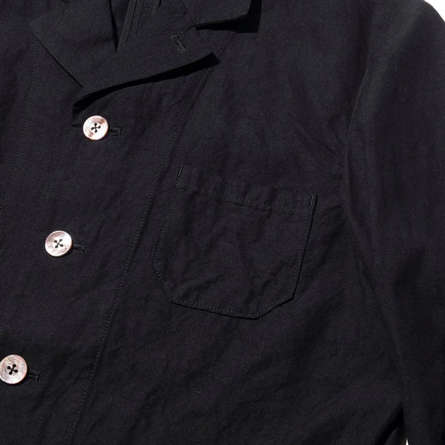 Orgueil Shirts<Open Collar Shirt Black
