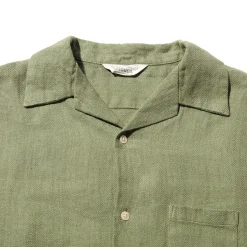 Orgueil Shirts<Open Collar Shirt Olive Drab
