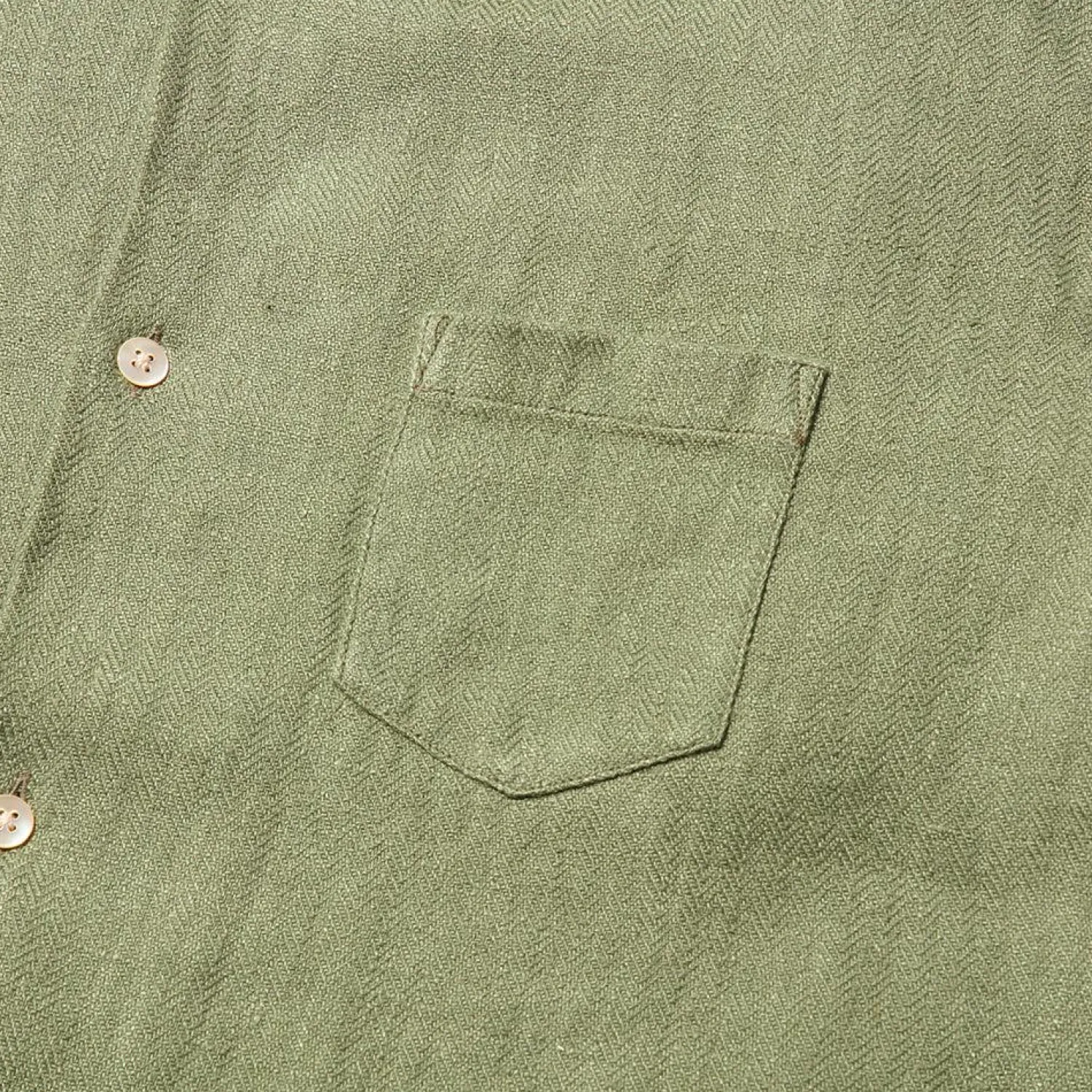 Orgueil Shirts<Open Collar Shirt Olive Drab