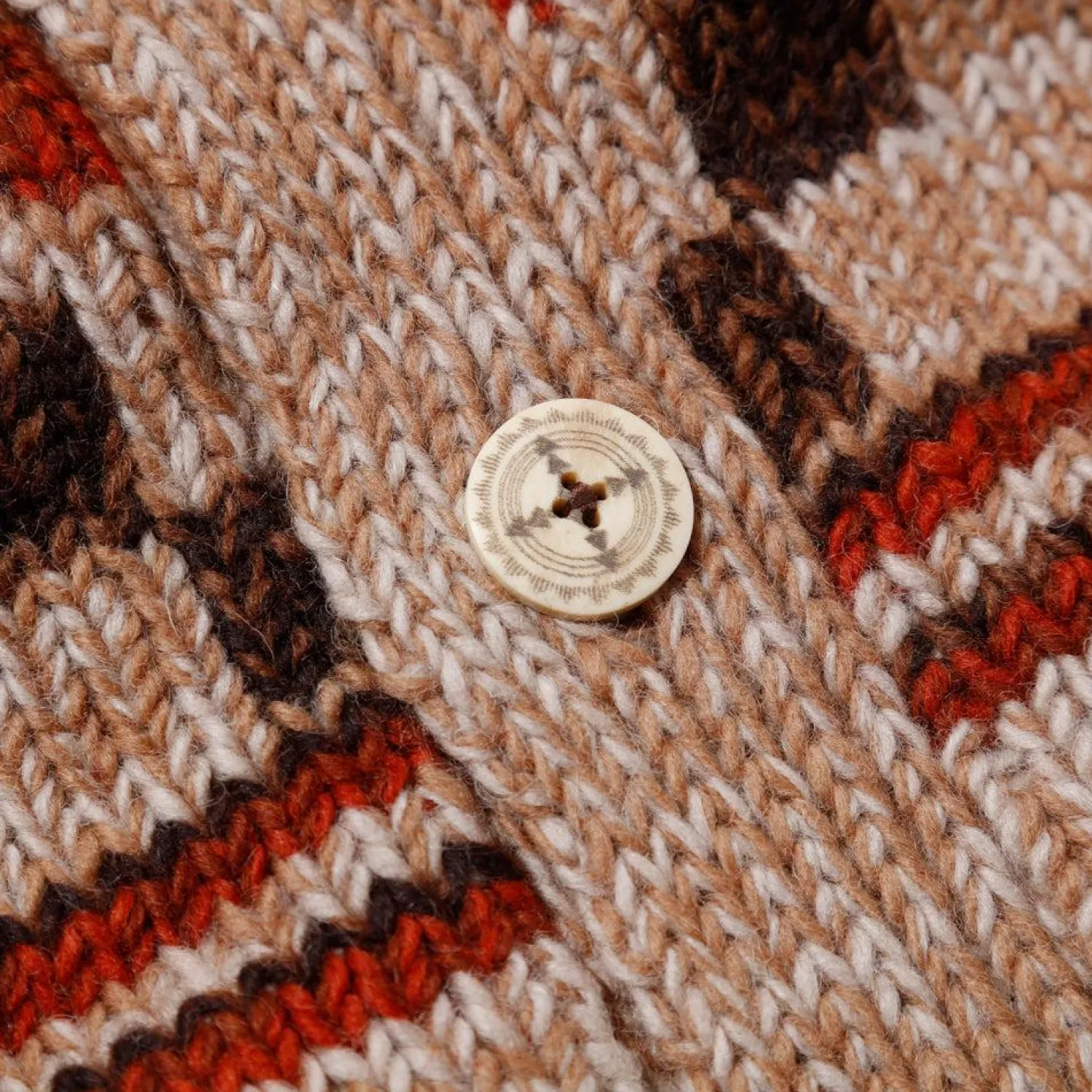 Pherrow's Knitwear<Hand Knitted Cardigan Beige
