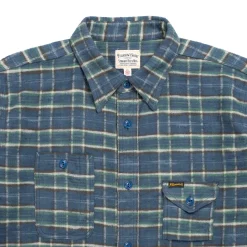 Pherrow's Shirts<24W-750 Check Work Shirt Navy