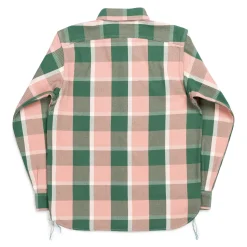 Pherrow's Shirts<24W-720 Flannel Work Shirt Pink/Green
