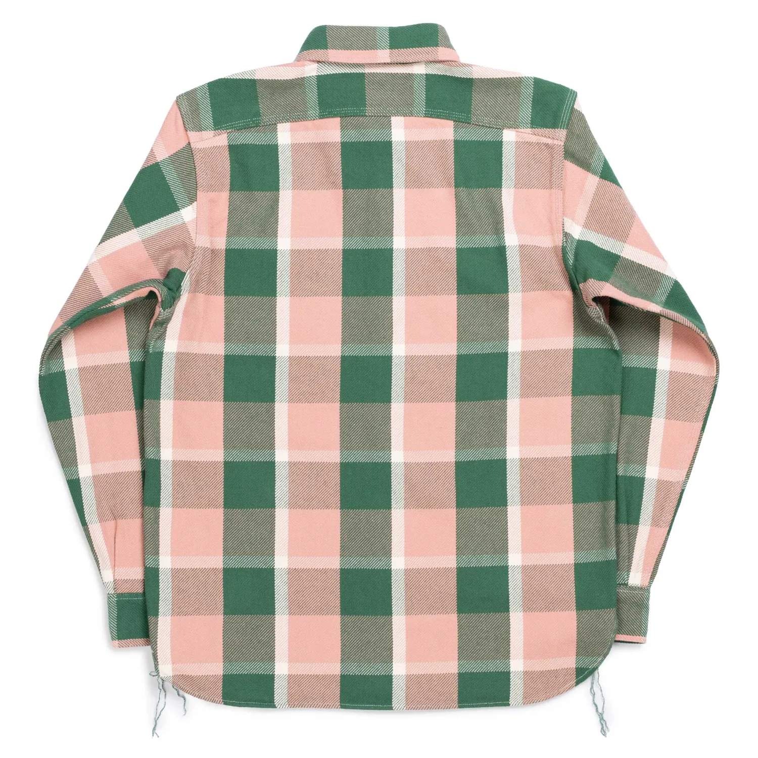 Pherrow's Shirts<24W-720 Flannel Work Shirt Pink/Green
