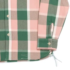 Pherrow's Shirts<24W-720 Flannel Work Shirt Pink/Green