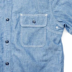 Pherrow's Shirts<770WS Chambray Shirt Blue