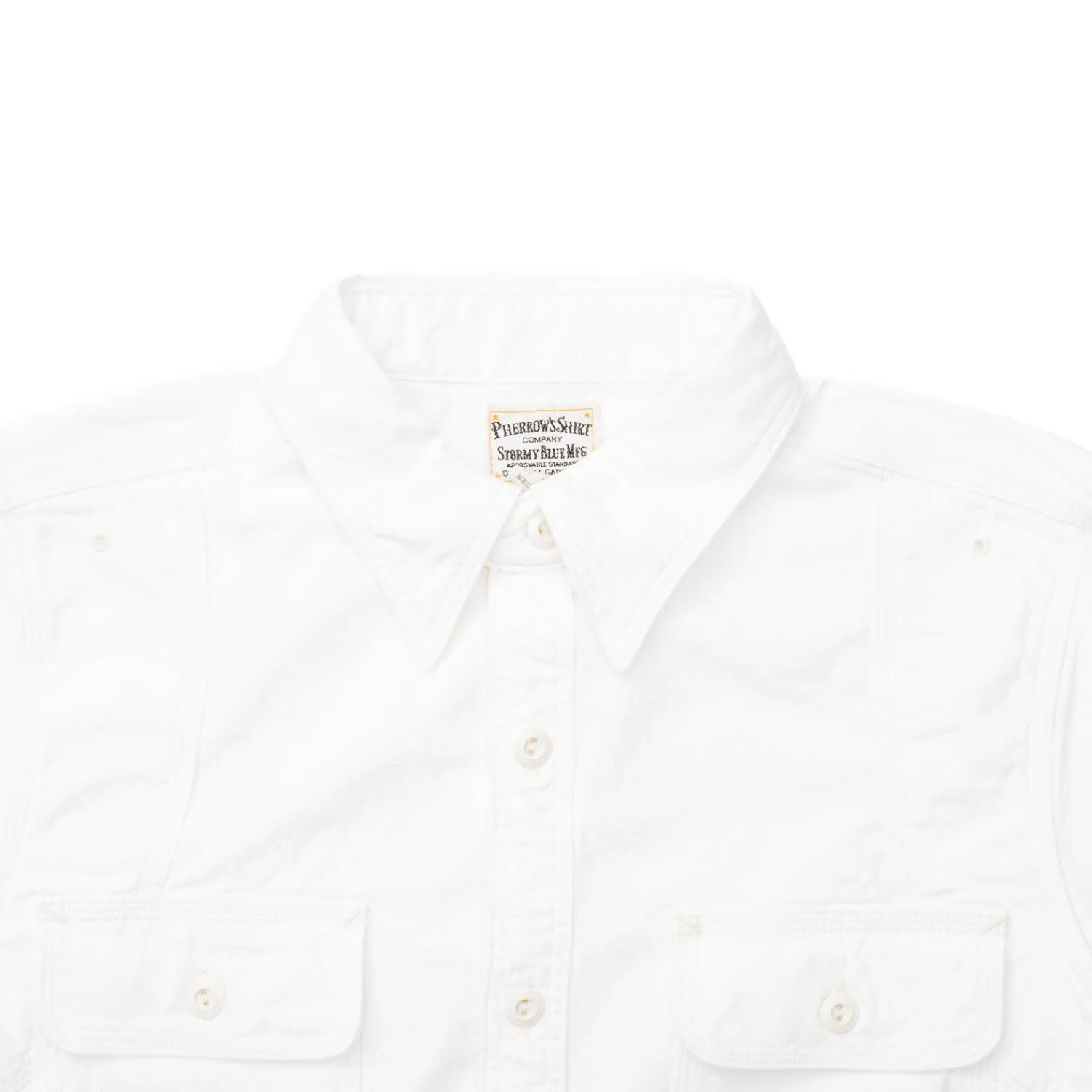Pherrow's Shirts<770WS Chambray Shirt White