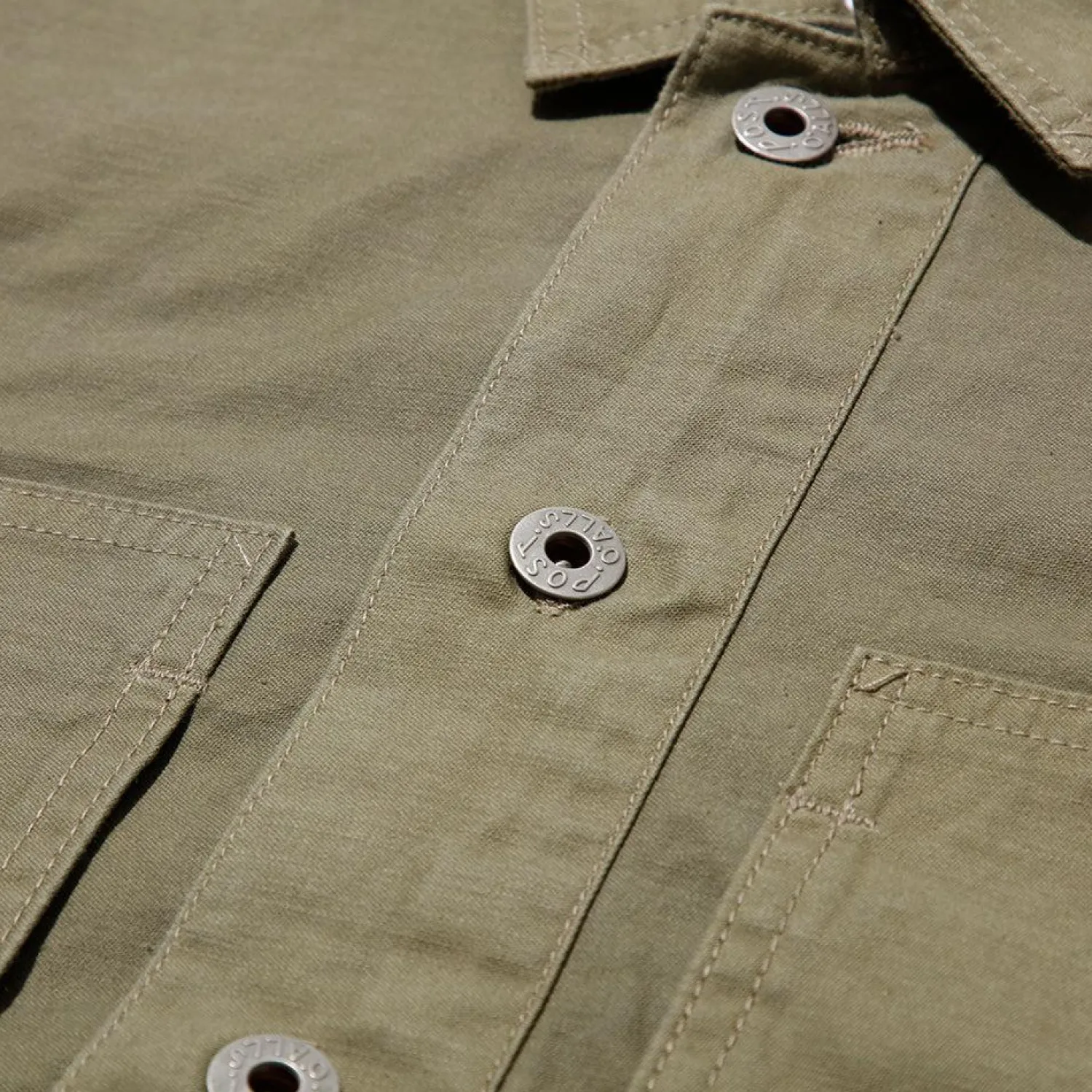 Post Overalls Shirts<Army Shirt Vintage Sateen Olive