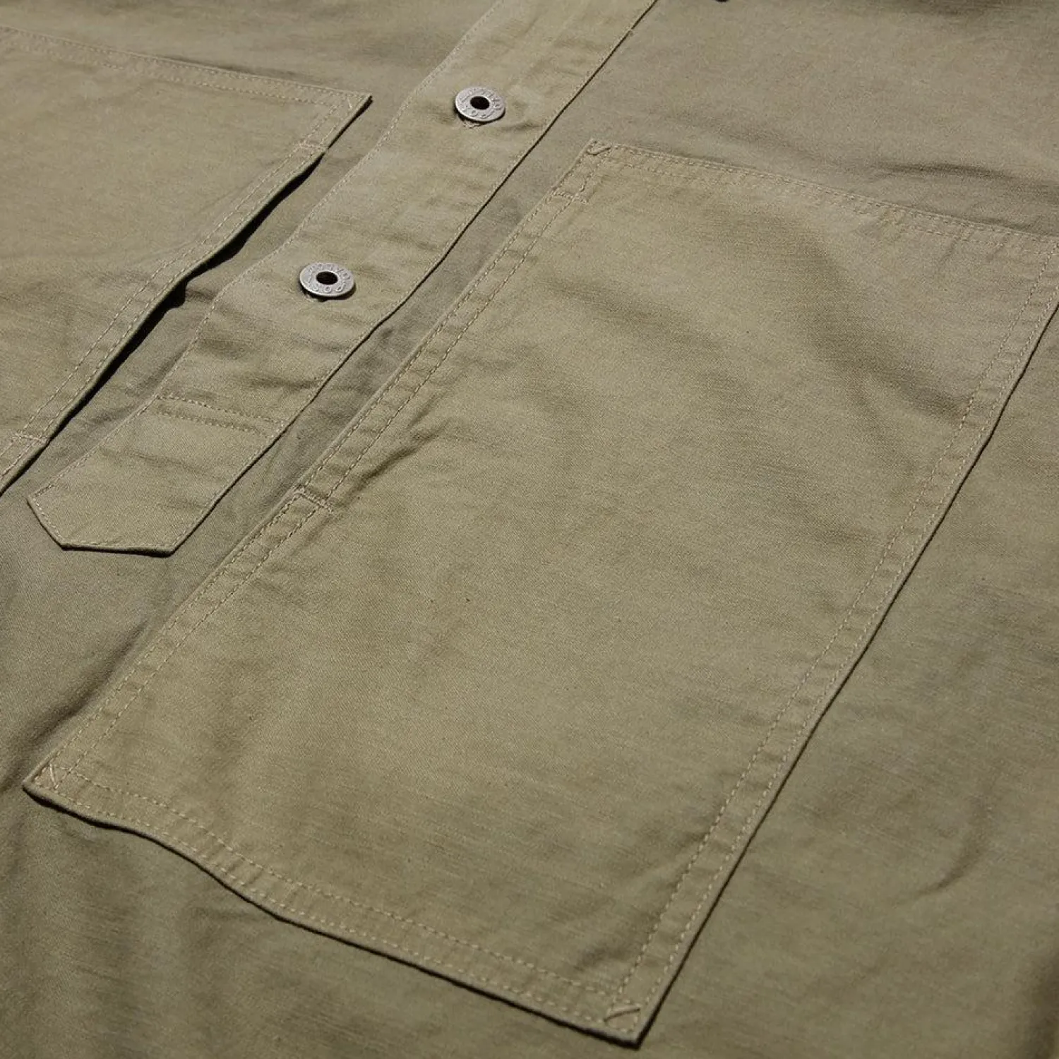 Post Overalls Shirts<Army Shirt Vintage Sateen Olive