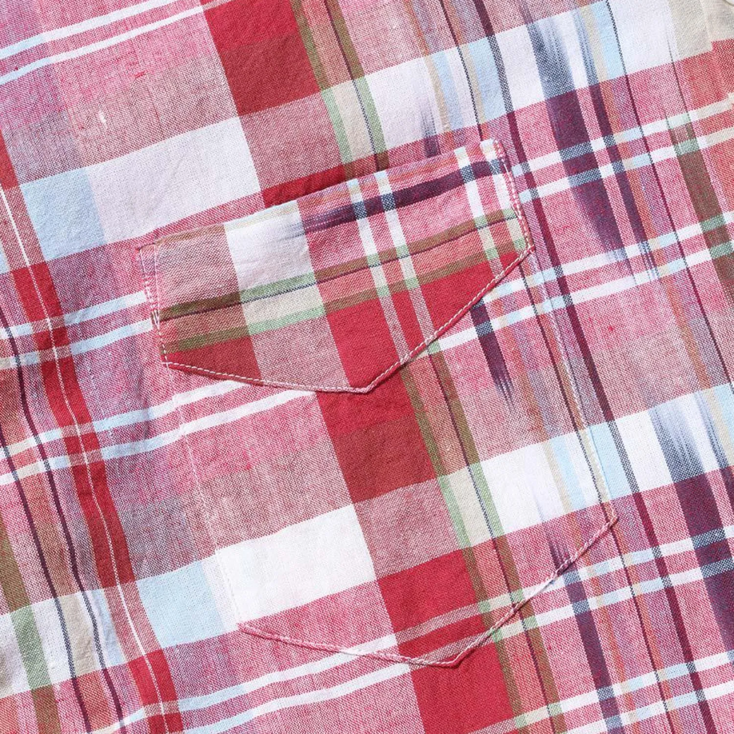 Post Overalls Shirts<Neutra 3 Madras Shirt Red