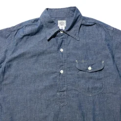 Post Overalls Shirts<S/S Pullover Shirt Chambray Indigo