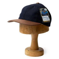 Poten Baseball Cap Poten<Poten Harris Tweed Baseball Hat Navy