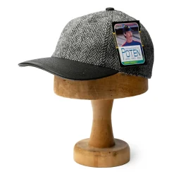 Poten Baseball Cap Poten<Poten Harris Tweed Baseball Hat Grey
