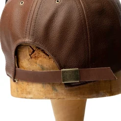 Poten Baseball Cap Poten<Poten Leather Baseball Hat Brown