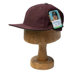 Poten Baseball Cap Poten<Poten Vintage Hopsack Baseball Cap Burgundy
