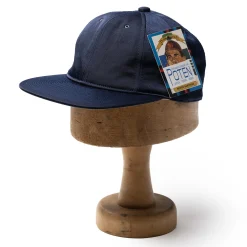 Poten Baseball Cap Poten<Poten Vintage Nylon Baseball Cap Navy