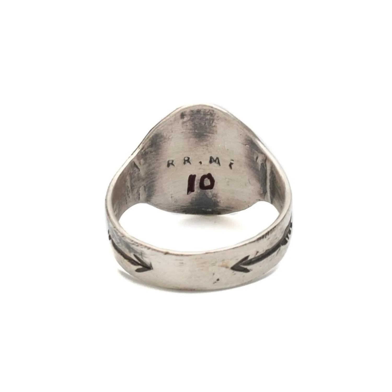 Red Rabbit Red Rabbit<Trading Co Fred Harvey Style Cigar Band Arrows Ring w/ Turquoise