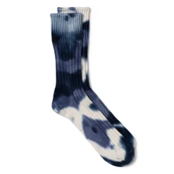 Rototo Rototo<Chunky Ribbed Crew Socks Tie Dye Navy/ Blue