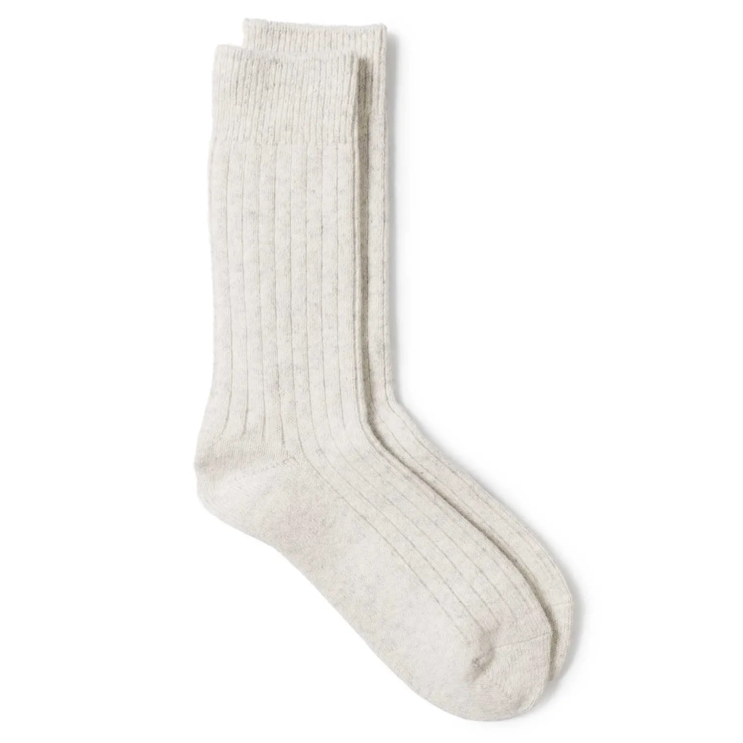 Rototo Rototo<Cotton Wool Ribbed Crew Socks L. Grey