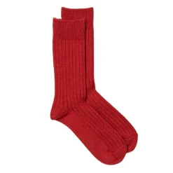 Rototo Rototo<Cotton Wool Ribbed Crew Socks Red