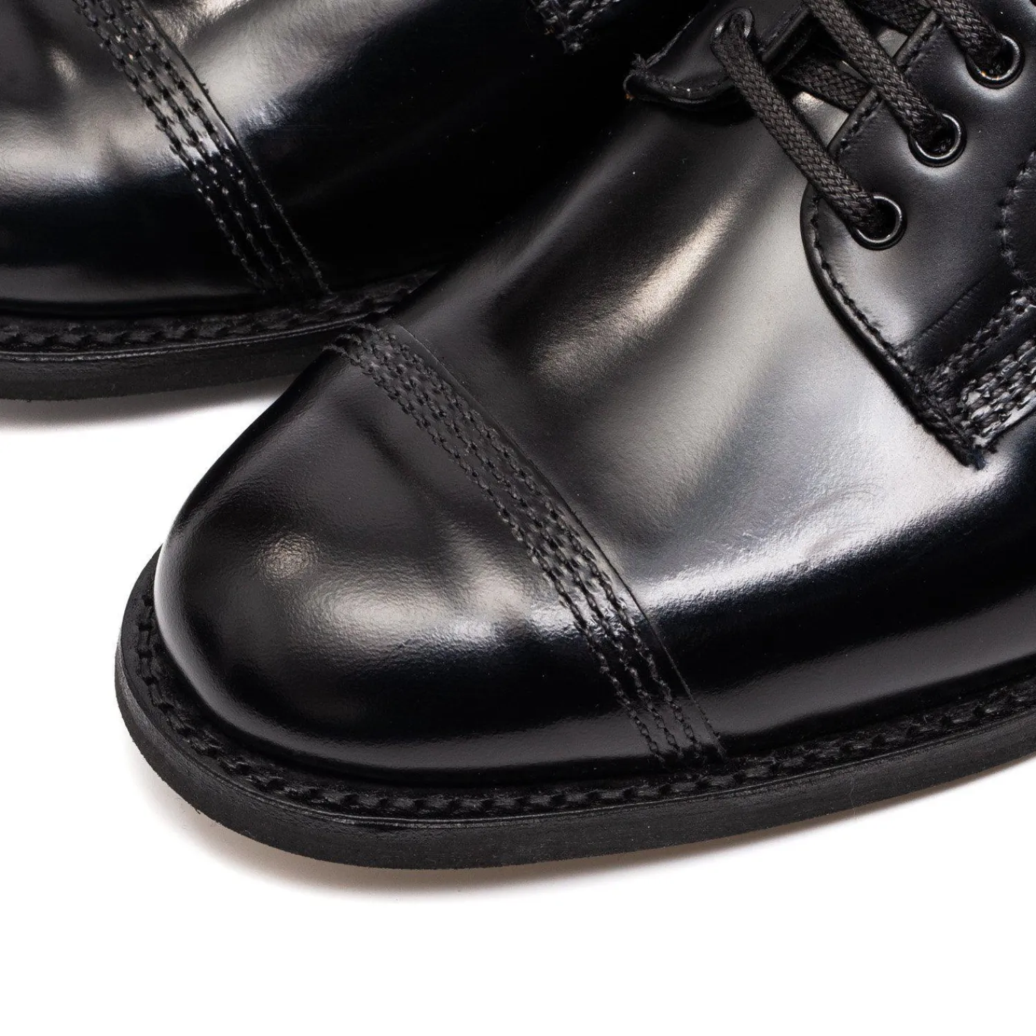 Sanders Sanders<Japan Picusa Gibson Toe Cap Shoe Black 1128B