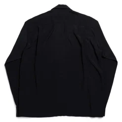 Style Eyes Shirts<by Toyo Enterprise Plain Rayon Bowling Shirt Black