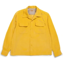 Style Eyes Shirts<Solid Model Corduroy Sports Shirt Yellow