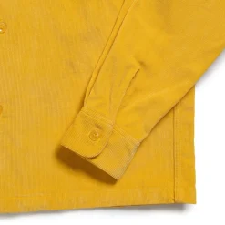 Style Eyes Shirts<Solid Model Corduroy Sports Shirt Yellow