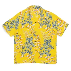 Sun Surf Shirts|Hawaiian Shirt<Ginger Lily Hawaiian Shirt Yellow