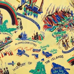 Sun Surf Shirts|Hawaiian Shirt<History Of The Islands Hawaiian Shirt Yellow