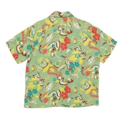 Sun Surf Shirts|Hawaiian Shirt<Symbol of The Islands Hawaiian Shirt Green